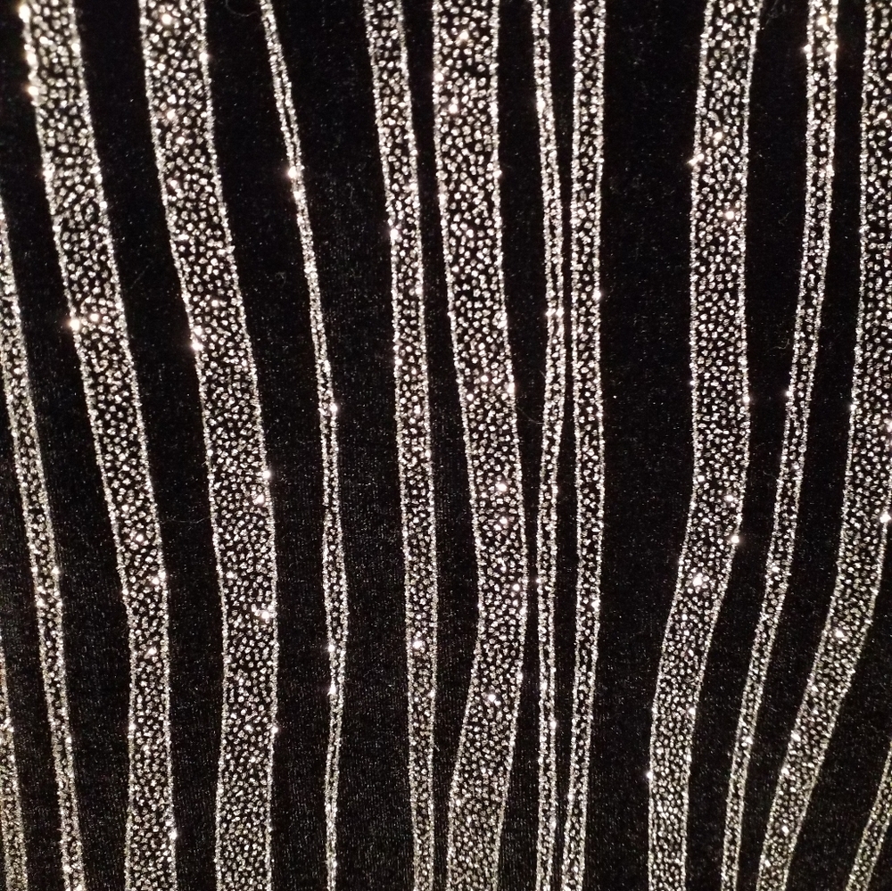Velour black and silver tank top